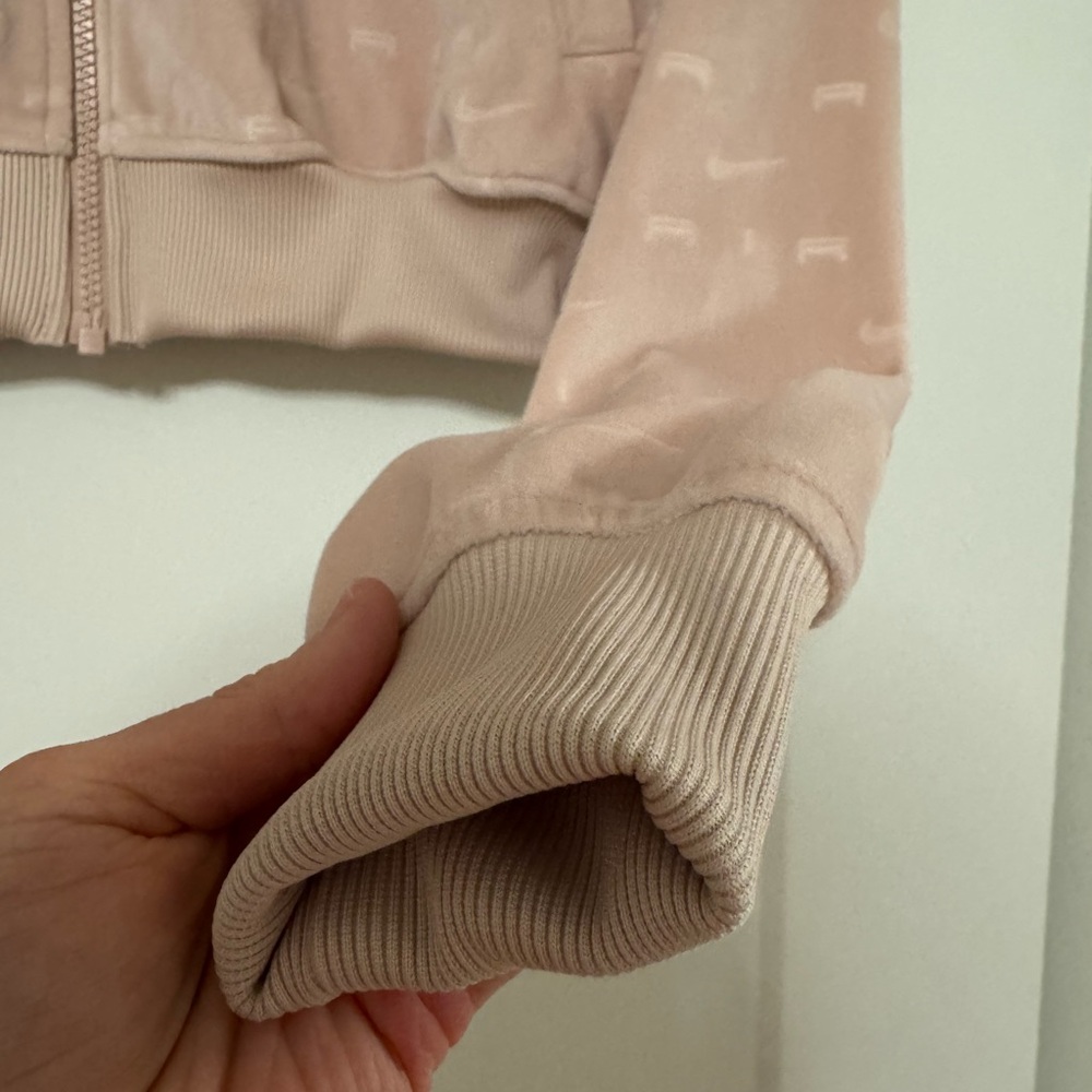 Nike Air Women's Velour Pink Bomber Jacket - Picture 6 of 8